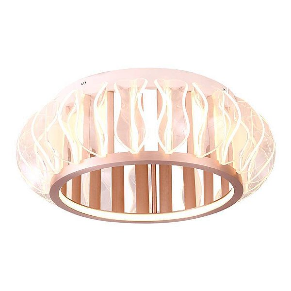 PLAFON LED WAVY 50CM 36W 2700K OURO CHAMPAGNE