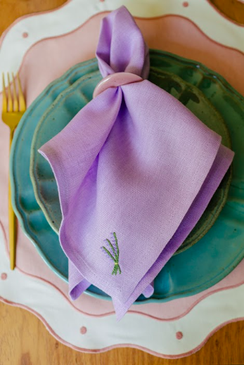 Guardanapo de Mesa Campo Lavanda - Linho Lilás