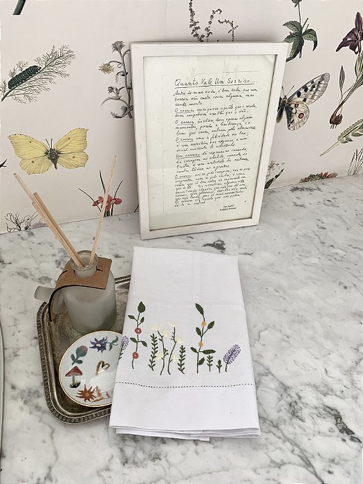 Toalha de Lavabo Campo - linho off white