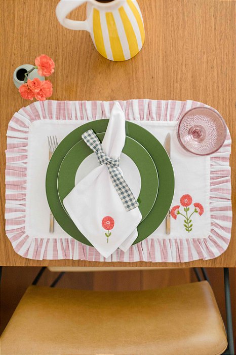 Jogo Americano Babado Bouquet