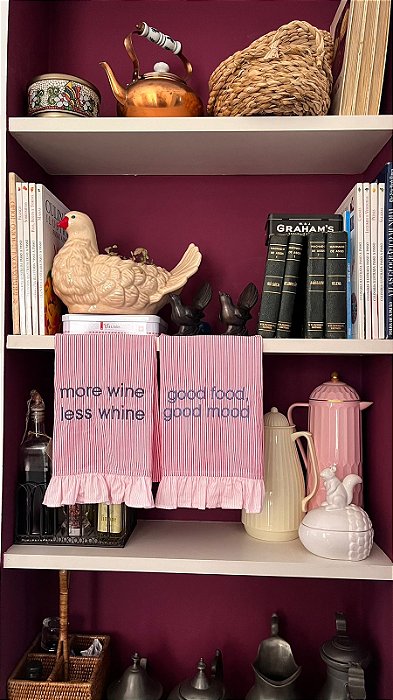 Pano de Copa Good Food Good Mood - Vermelha
