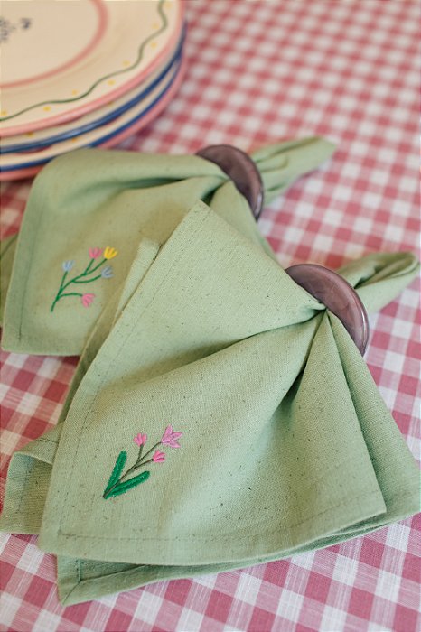 Conjunto Porta Guardanapo de Vidro - Roxo