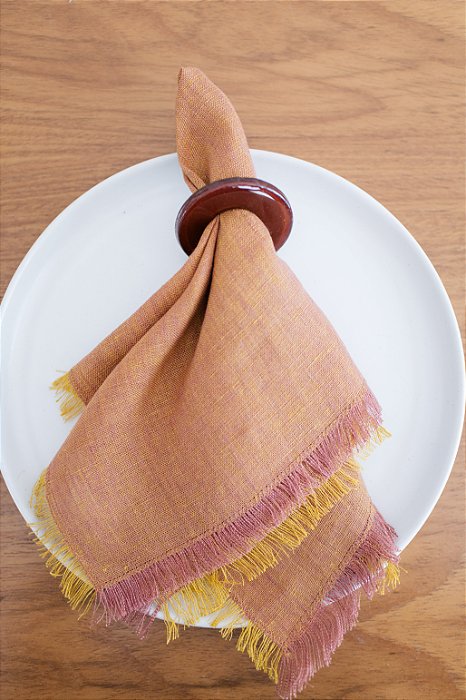 Conjunto Porta Guardanapo de Vidro - Vinho