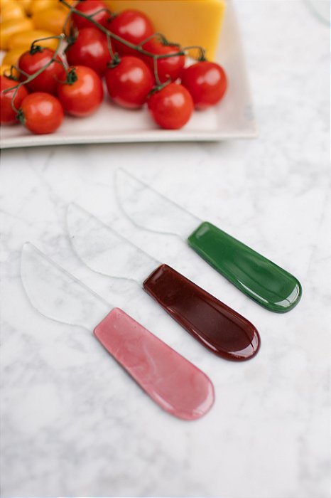 Trio de Facas Aperitivo - Rosa, Vinho, Verde