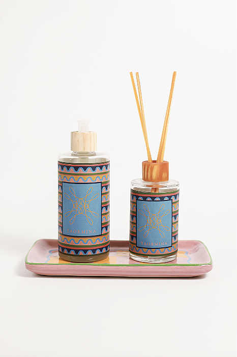 Kit Sabonete Líquido + Difusor + Bandeja de Cerâmica - Collab Bruna Azem