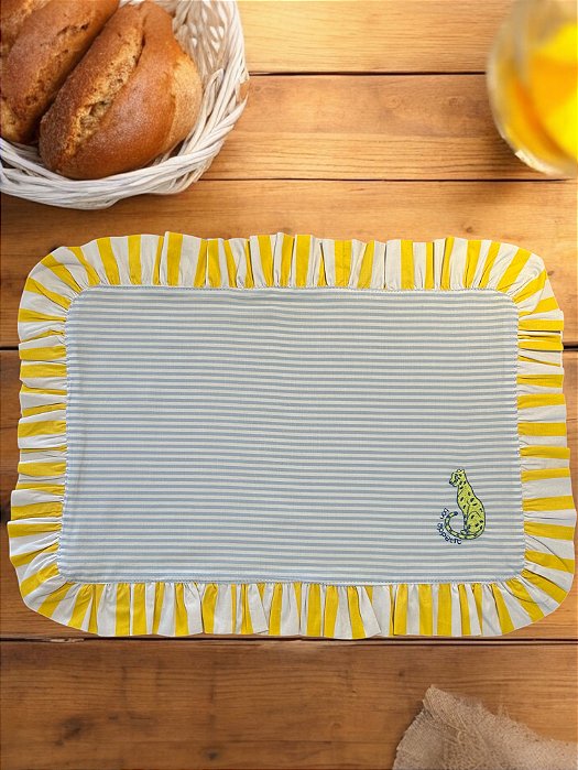 Jogo Americano Babado Onça