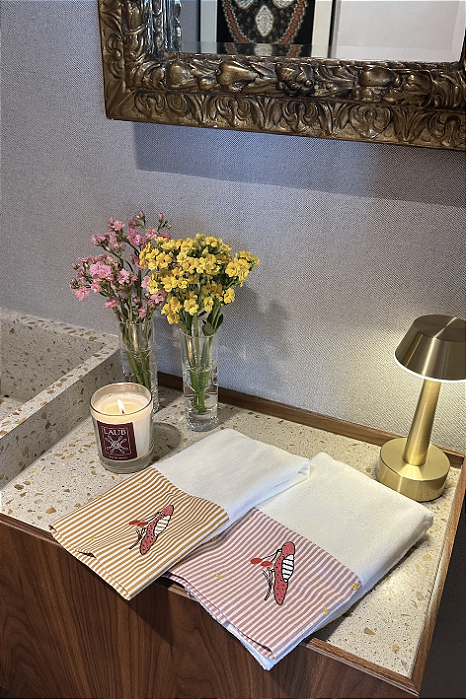 Toalha de Lavabo Listra Amarela