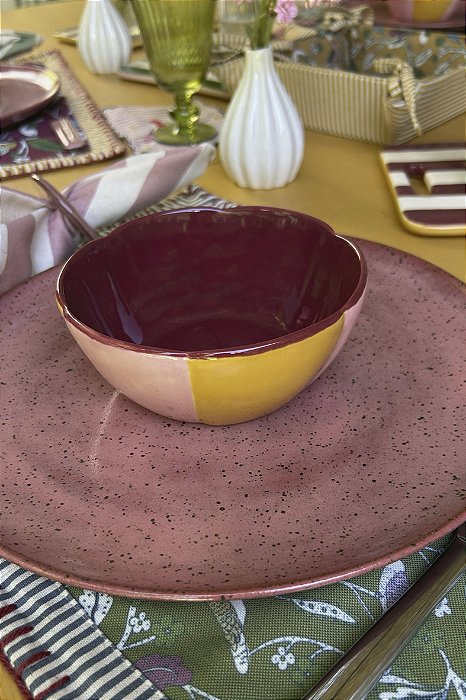 Bowl Rosa e Amarelo