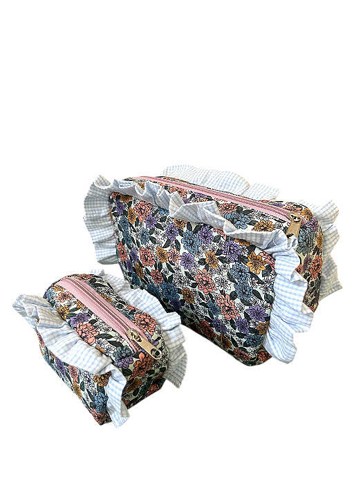 Dupla Necessaire Florzinhas - M e P