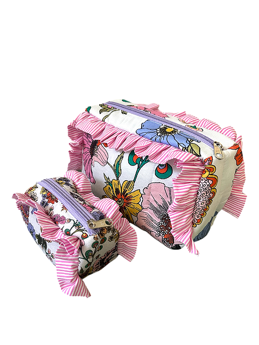 Dupla Necessaire Flores Maxi - M e P