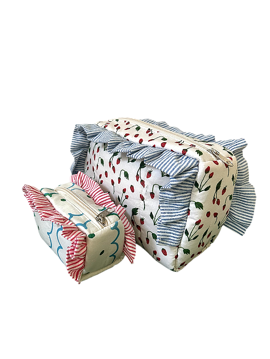 Dupla Necessaire Moranguinho Nuvem - M e P