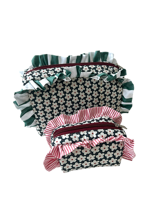 Dupla Necessaire Florzinhas PB - M e P