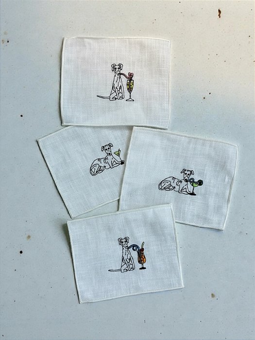 Kit Guardanapo Coquetel Galguinho - Off-White