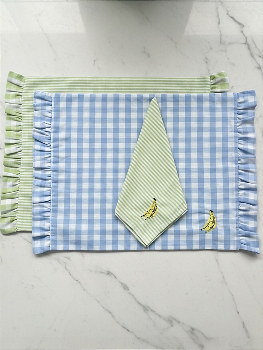 Jogo Americano Babado Fruta Banana