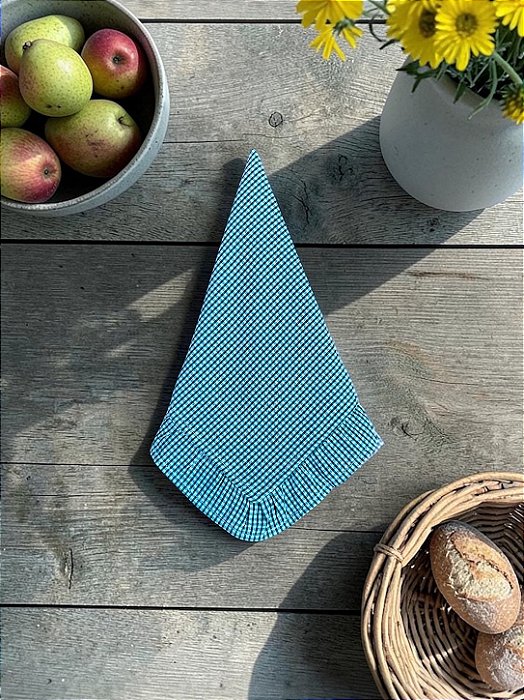 Guardanapo de Mesa Vichy Babado - Coleção Campo