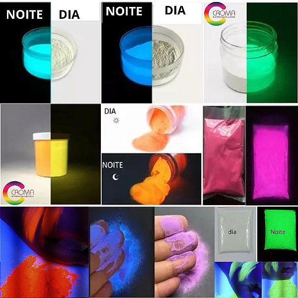 PIGMENTO FOSFORESCENTE GLOW IN THE DARK BRILHA NO ESCURO - 50 g