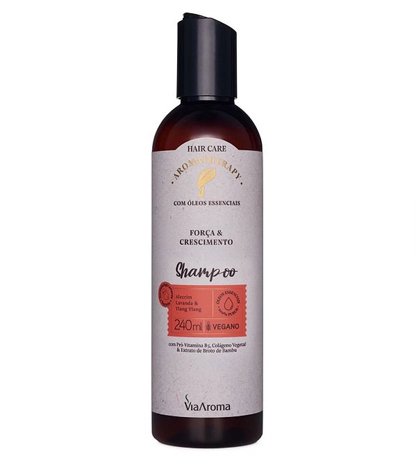 Shampoo Forca e Crescimento Aromatherapy Via Aroma - 240ml