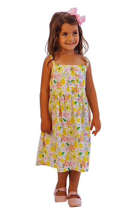 Vestido Infantil Camila Estampado Lim O Siciliano Mini Lele Moda Infantil