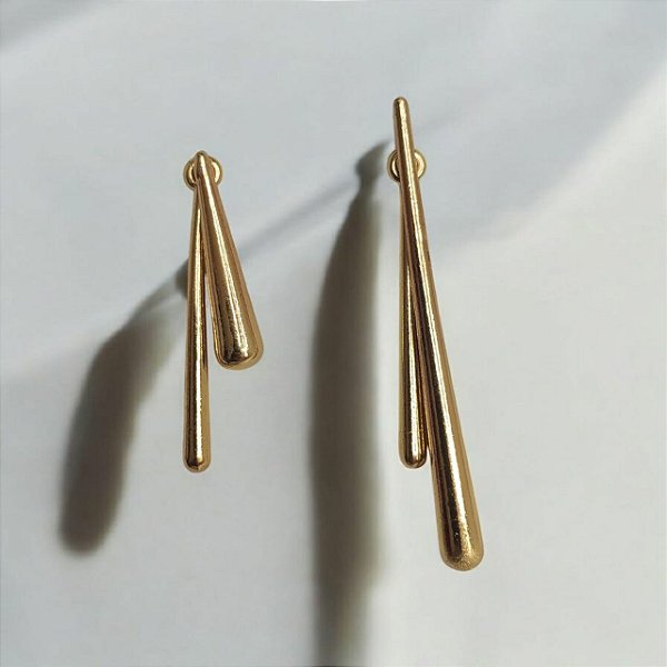 Brinco Quatro Gotas Finas Longas