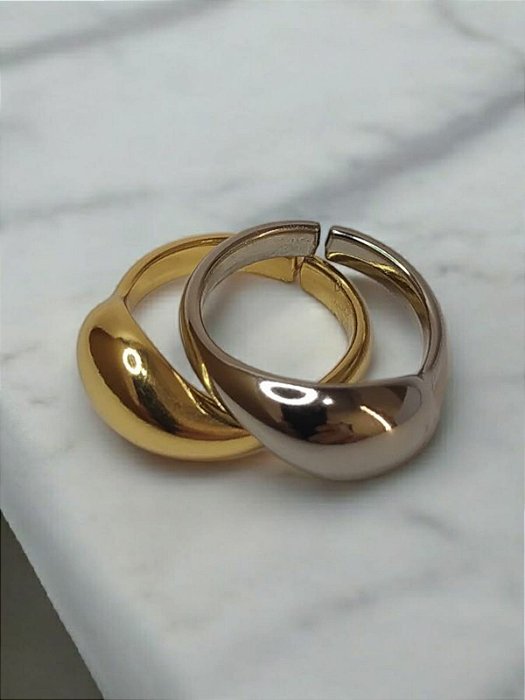 Anel Polido Gota