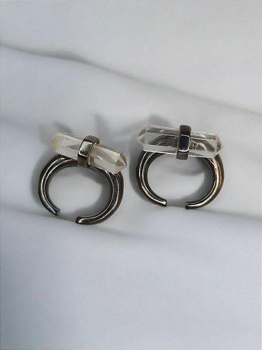 Brinco de Cristal Ródio