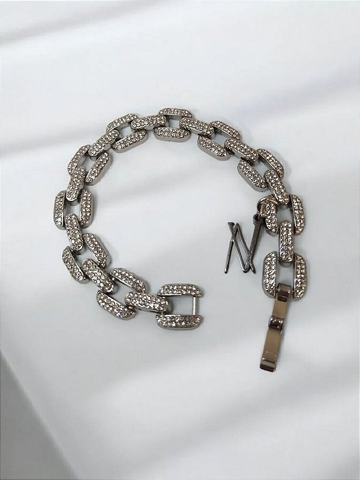 Bracelete Metal Zircônia