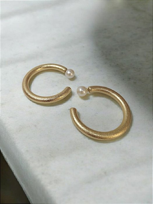 Brinco Argola Escovado Grande