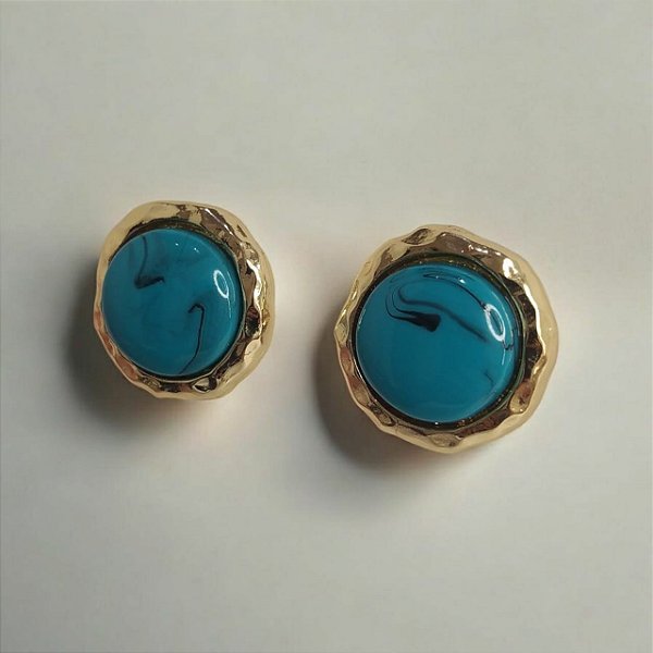 Brinco Pequeno com Pedra Redonda