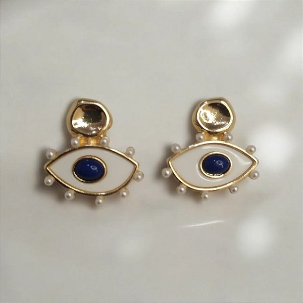 Brinco Olho Grego Resina