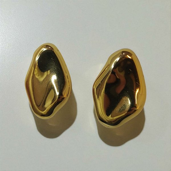 Brinco Dourado Orgânico Polido