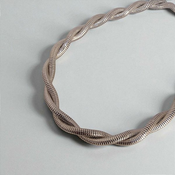 Colar Trançado Prata
