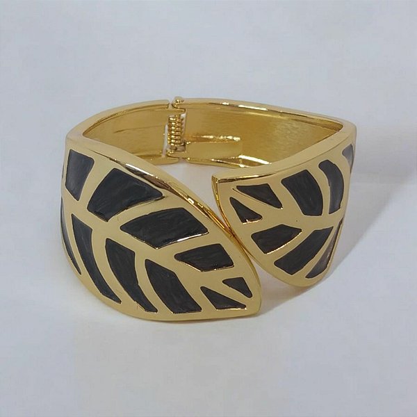 Bracelete Dourado Folha