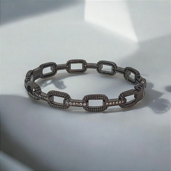 Bracelete de Elos Ródio Negro