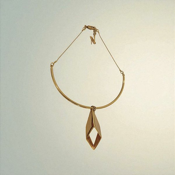 Colar Choker Pingente Dourada