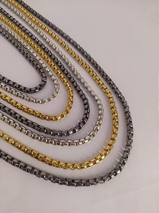 Colar Sete Correntes Mix de Banhos