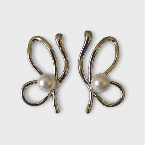 Brinco Borboleta Prata