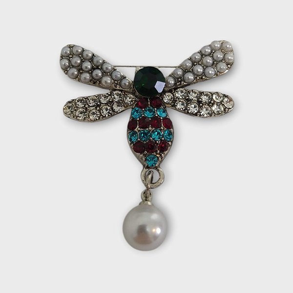 Broche Libelula Cravejado