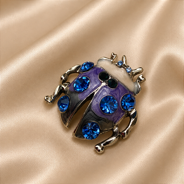 Broche Joaninha Azul