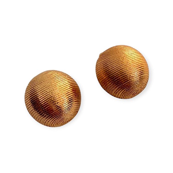 Brinco de Pressão Meia Esfera Textura Listrada