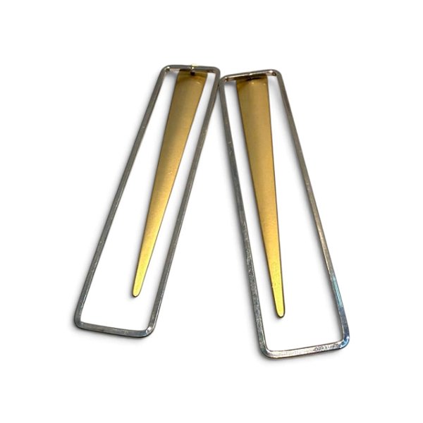 Brinco Alongado Dois em Um Mix de Banhos