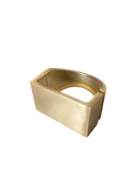 Bracelete Achatado Dourado Fosco