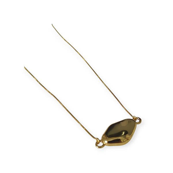 Colar Pingente Orgânica Dourado