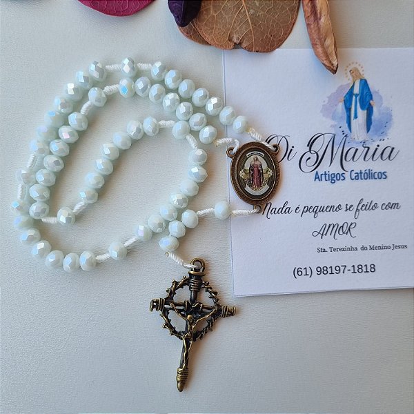 Terço Coroa das Lágrimas de Nossa Senhora (Cristal)