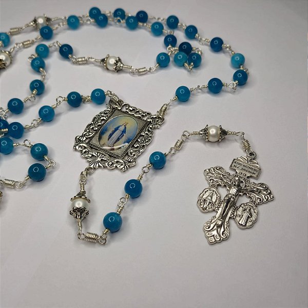Terço Nossa Senhora das Graças (Pedra Jade)