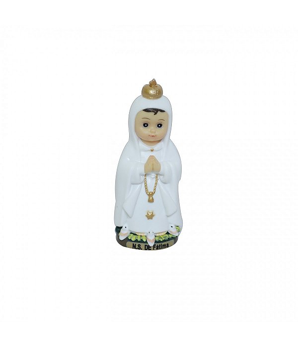 Imagem N Sra de Fátima Resina 8cm Baby