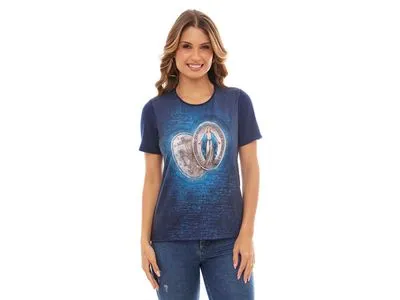 Baby Look Medalha da Graça DV12677 / AZUL MARINHO