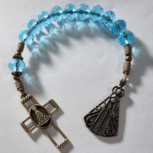 Dezena N. Sra. Aparecida Ouro Velho (Cristal Azul - Cor 02)