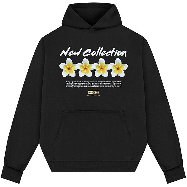 Blusão Blusa de Moletom Canguru Streetwear - New Collection Flower
