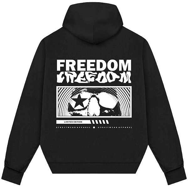 Blusão Blusa de Moletom Canguru Streetwear - Freedom Freedom
