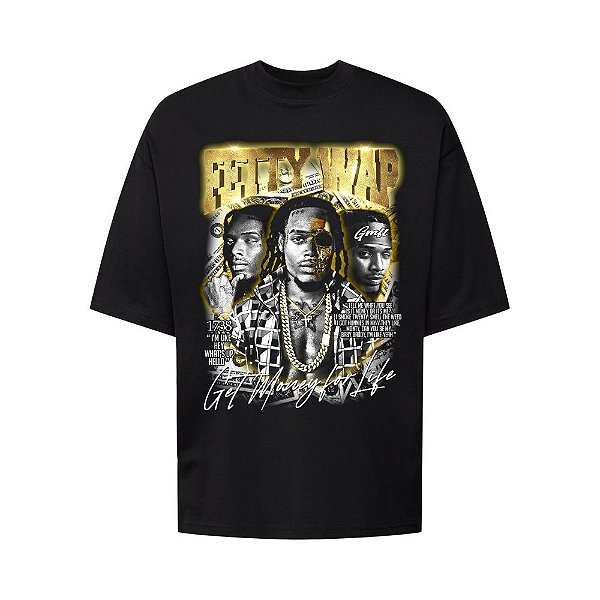Camiseta Oversized Streetwear Masculina Bootleg - Fetty Wap